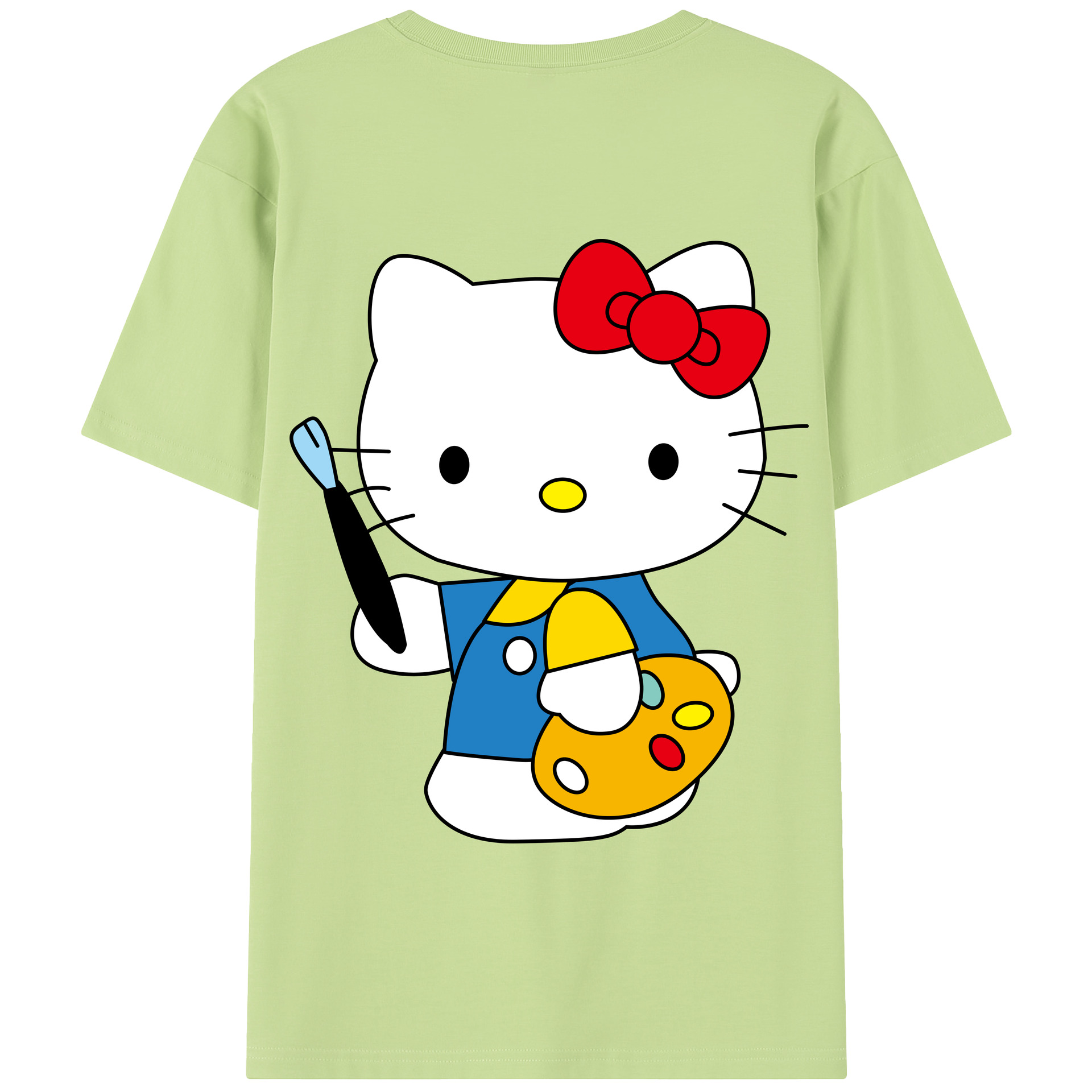 （画像用） Hello Kitty ハローキティ 綿100％半袖Tシャツ（背面プリント）